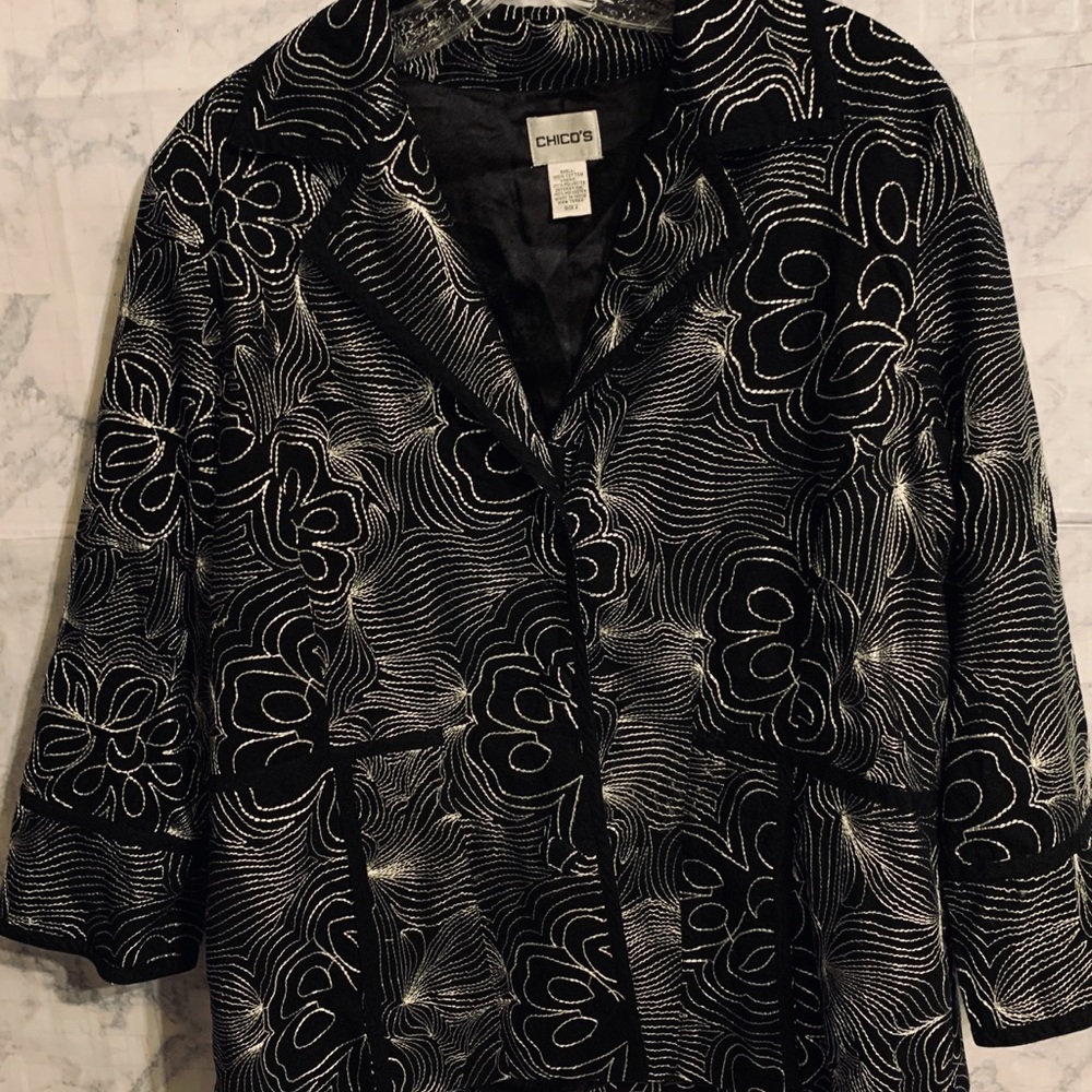 Woman’s Chico’s embroidered jacket